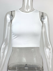 Slim Fit Cropped Cotton Rib Camisole