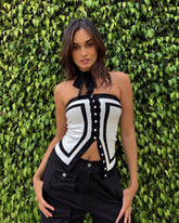 Pull simple boutonnage de vacances, gilet tube tricoté