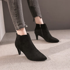 Women's Size Pointed Toe Stiletto Short Boots