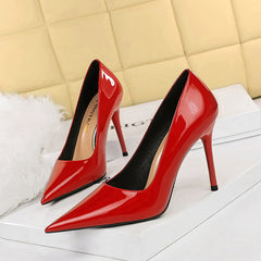 Women's Shallow Mouth Pointed Toe Slimming Professional Heels