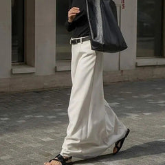 Fall French Milky White Office Mopping Skirt Loose Profile Slimming Casual Dress