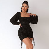 Gorgeous Elegant Solid Color Sheath Backless Dress