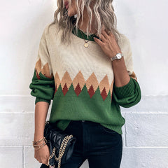 Christmas Knitwear Retro Diamond Lattice Sweater
