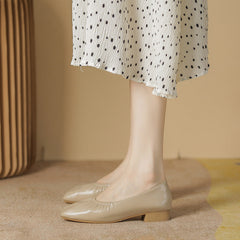 Women's Granny Elegant Soft Pleated Gentle Heels