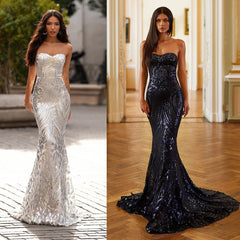 Tube Top Sleeveless Wedding Dress Bridesmaidmal Dress Slim Fit