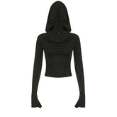 Elegant Agent Hooded Long T shirt