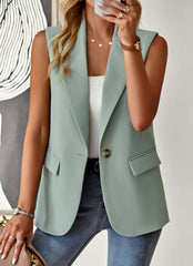 Blazer ample sans manches pour le bureau