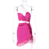 Hollow Out Cutout Lace Backless Strap Dress