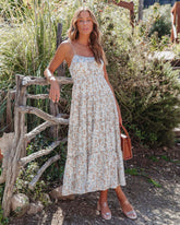 Holiday Floral Strap Dress