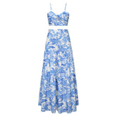 Backless Tube Top Large Swing Skirt Set