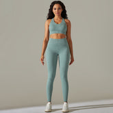 Ensemble deux pièces pantalon de course et de fitness