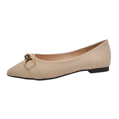 Women's Pointed Toe Flat For Low-cut Low Heels