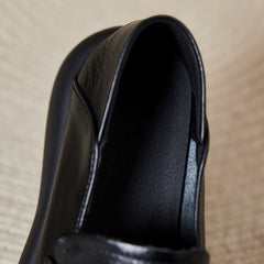 Women's Genuine Spring Flat Pumps Round Toe