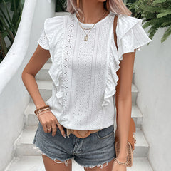 Wear Ruffled White Casual Shirt