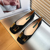 Women's Spring Flat Soft Bottom Pumps Fat Men's Shoes