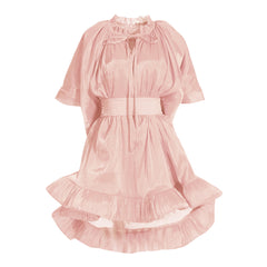 French Socialite Party Dress High Grade Lace up Waist Trimming Ruffles Hem Tulle Tutu Dress