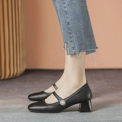Women's Toe Soft Chunky Pumps