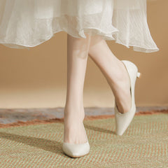 Women's Pumps Oil Pattern Solid Color Soft