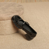 Women's Spring Square Head Soft Chunky Pumps Heels