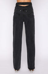 Europe America Street Hipster Ripped Washed Denim Straight Trousers