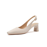 Sandales creuses épaisses carrées Fairy Square pour femmes pour l'été