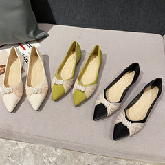 Escarpins à bout pointu pour femmes, chaussures plates d'été