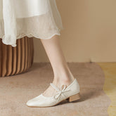 Escarpins à talons épais et carrés pour femmes