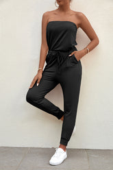 Tube Top Strap Jumpsuit