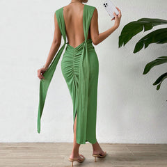 Rückenfreies Slim Fit Bag Sling Partykleid