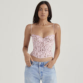 Fall Lace Camisole Boning Corset Top