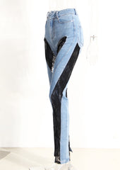 Lace High Waist Slimming Jeans