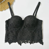 Corset bustier en dentelle, vêtement d'extérieur, vêtement d'intérieur, désossé, haut tubulaire, boîte de nuit, petit gilet, haut moulant personnalisé