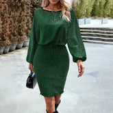 Kleid Elegant Rundhals Hip