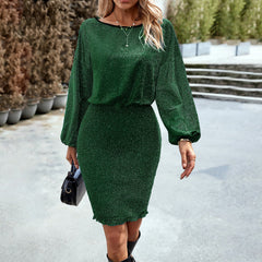 Kleid Elegant Rundhals Hip