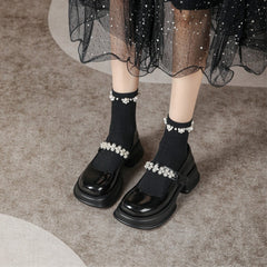 Strap Buckle Summer College Style Platform