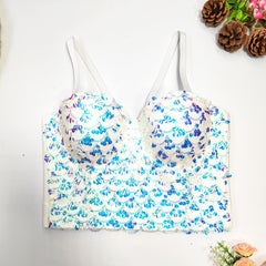 Haut tube élégant à perles brodées et sequins, corset à armatures, style déesse des boîtes de nuit