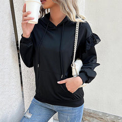 Long Sleeve Solid Color Hooded Sweater
