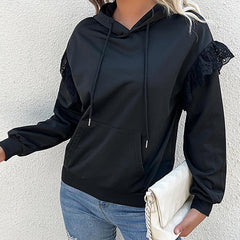 Long Sleeve Solid Color Hooded Sweater