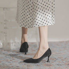 Women's High Korean Style Stiletto Black