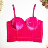 Echter Samt Spaghettiträger Oberbekleidung Korsett mit Stäbchen Korsett mit Stäbchen Einfarbiger koreanischer Samt mit Stahlring Body Shaping Weste Kurz