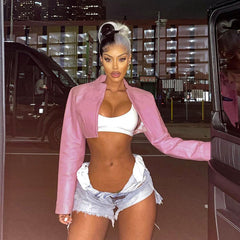 Locomotive Pink Basic Coat Varsity Jacket Top Wear Autumn