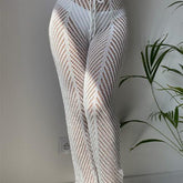 Ausgehöhlte Strandhose, hohe Taille, Schnürung, schmaler Bikini, gestrickte Strandhose mit Schnürung