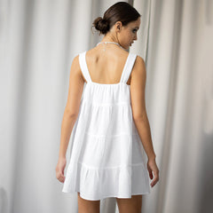 Lockeres, bequemes, atmungsaktives, dünnes Nachthemd mit Schultergurten, Schlafanzug, Homewear