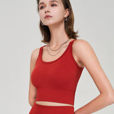 Soutien-gorge de sport tricoté sans coutures, bretelles spaghetti, beauté du dos, fitness, course à pied, peut être porté à l'extérieur, sous-vêtements de sport antichoc