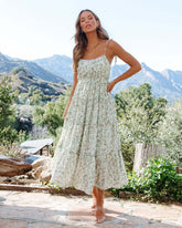 Festliches Trägerkleid mit Blumenmuster