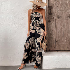 Bedruckter Tube-Top-Jumpsuit