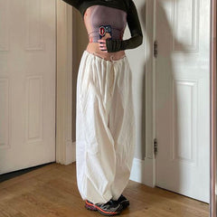 Pantalon décontracté rétro avec cordon de serrage et taille en dentelle, ample, jambes larges, pour exercices de danse, à la cheville