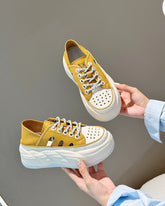 Women's Summer Platform Two-way Breathable White