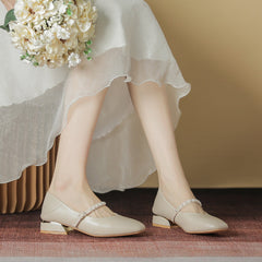 Escarpins Mary Jane d'été pour femmes, style français