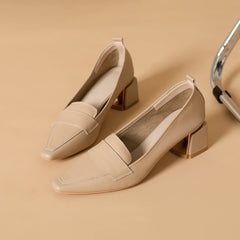 Women's Square Toe Comfortable Soft Pumps Commuter